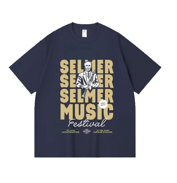 赛尔玛SELMER 140周年限定T恤 深蓝色